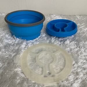 Crofton Collapsible Lunch Box Salad Toppings Section Bento Style